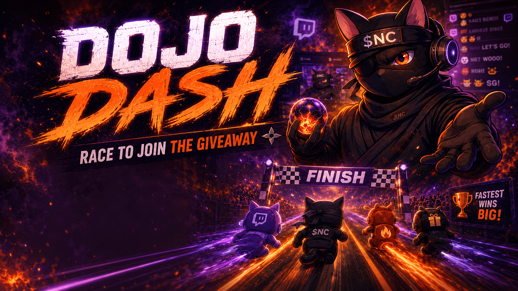 Ninja Cat Dojo Dash Racing card