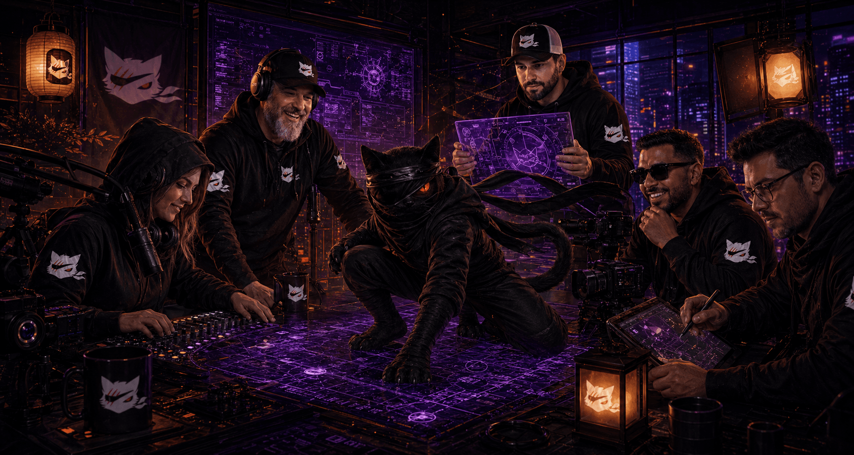 Ninja Cat dojo group artwork